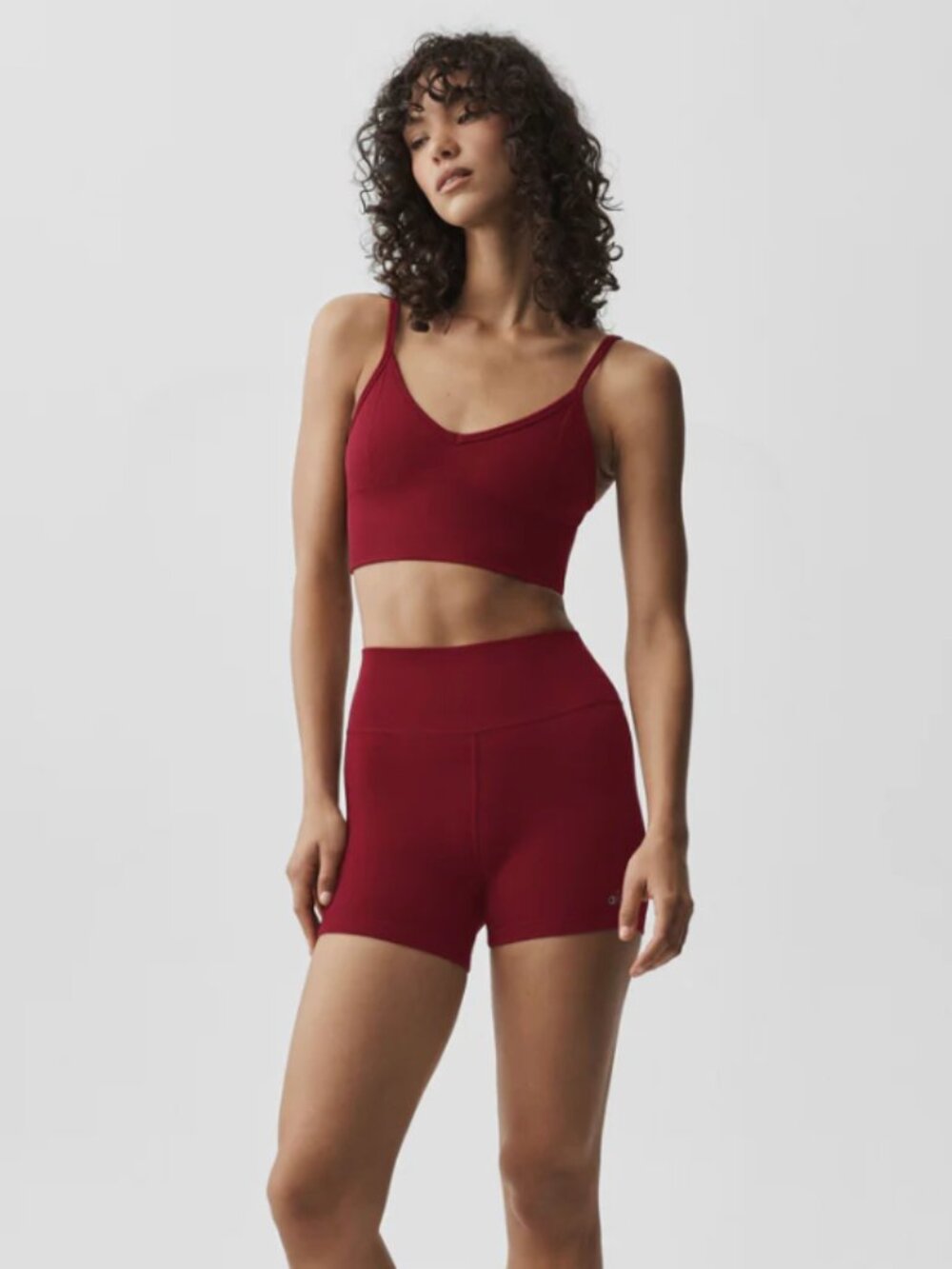 Alo Seamless Modal Ribbed Delight Bralette Summer Romance Red Small NWT - Picture 4 of 5